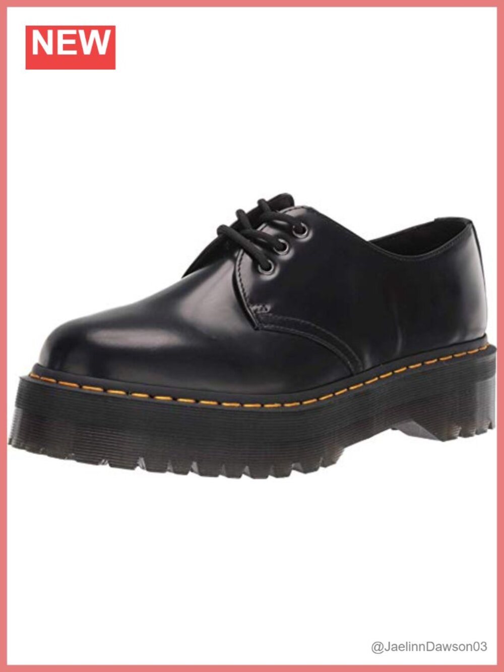 Unisex Leather Platform Oxfords Lace-Up Padded Collar Goodyear Welt